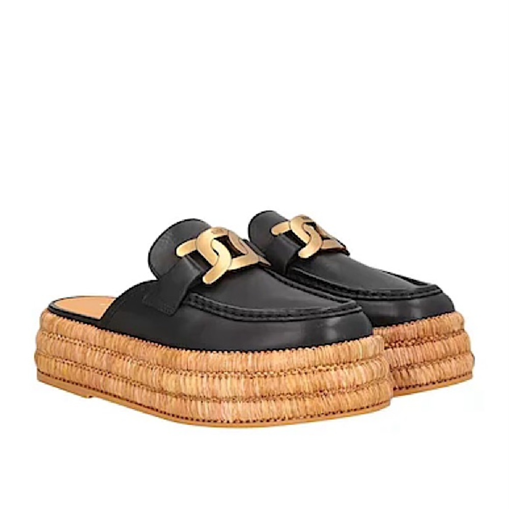 TOD’S Black Espadrilles